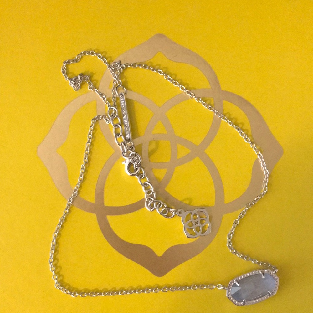 Kendra Scott blue and silver necklace